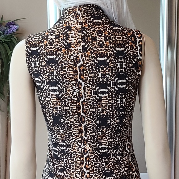 ANIMAL PRINT TURTLE NECK DRESS - Picture 4 of 6